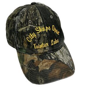 City Shops Open Tainter Lake Camouflage Men's Hat Snapback Adjustable Baseball